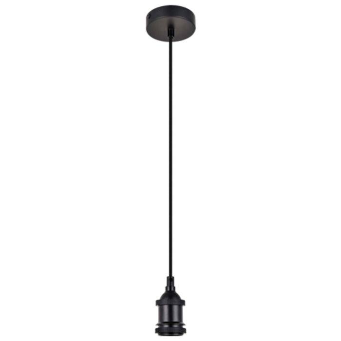 Bright Star Black Textile Twisted Cord Pendant Light 1000mm
