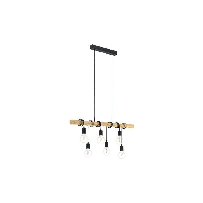 Eurolux Black 6 Light Townshend Pendant Light