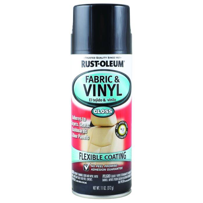 Rust-Oleum Fabric & Vinyl Spray Paint Gloss Black 312g
