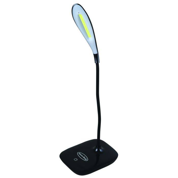 Home Quip Black Rechargeable Flexible USB Desk Lamp