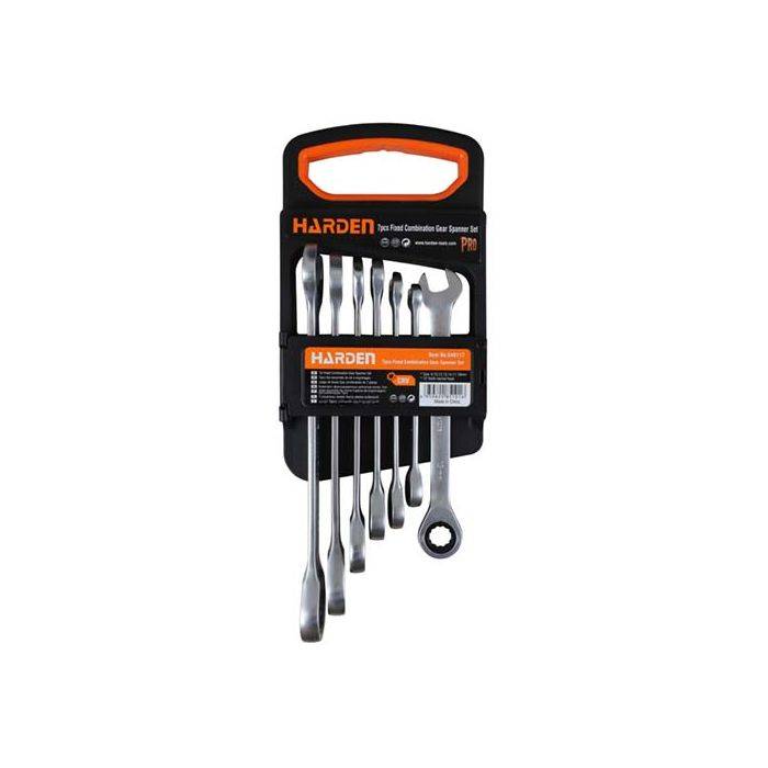Harden 7 Piece Fixed Combination Gear Spanner Set
