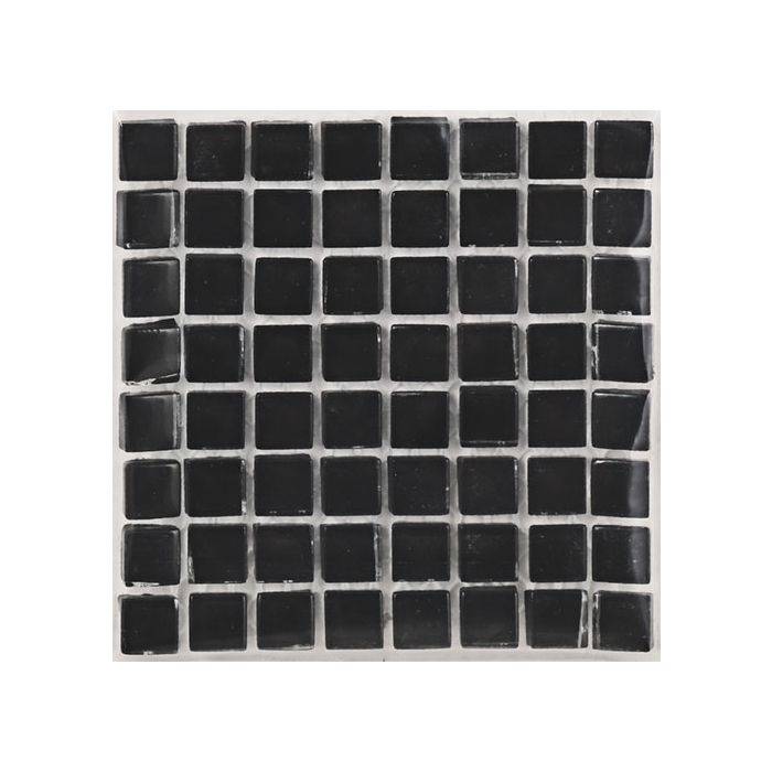 Mosaic Warehouse Black Clear Glass Mosaic Tiles 100 x 100mm