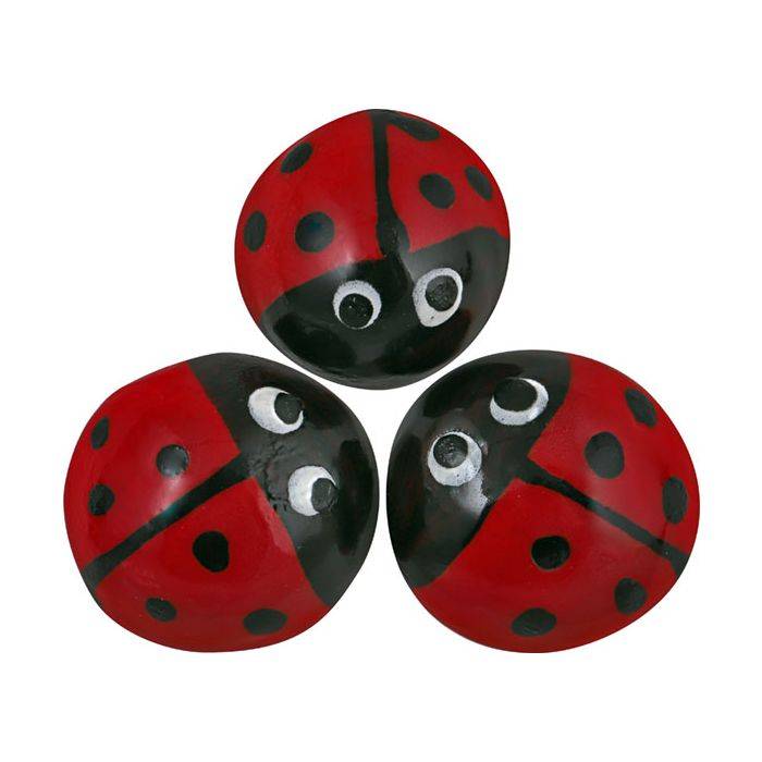 The Clay Club Red Ladybug Mosaic Inserts - 3 Pack