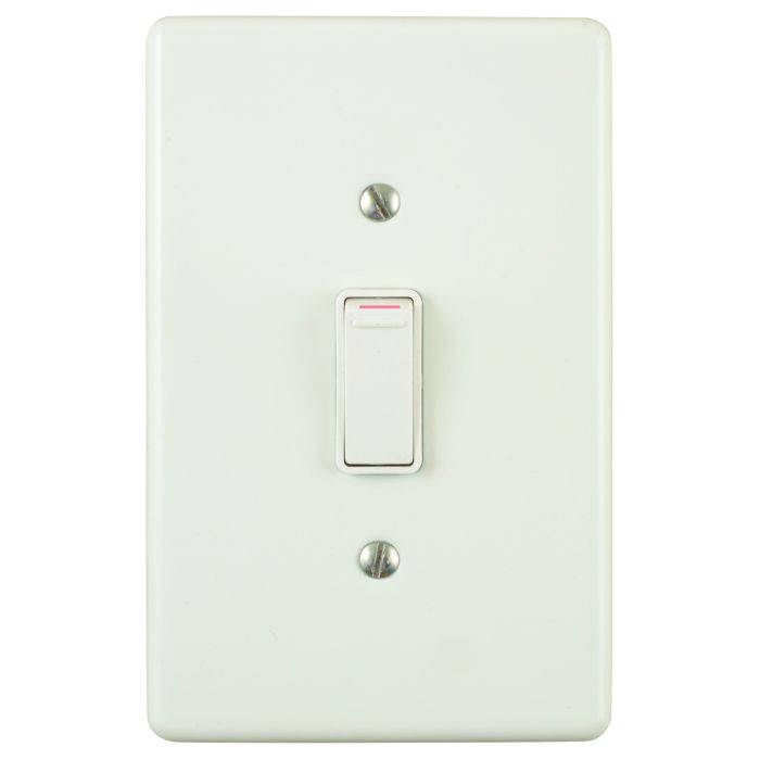 Lesco White Steel 1-Lever 1-Way Light Switch 2x4