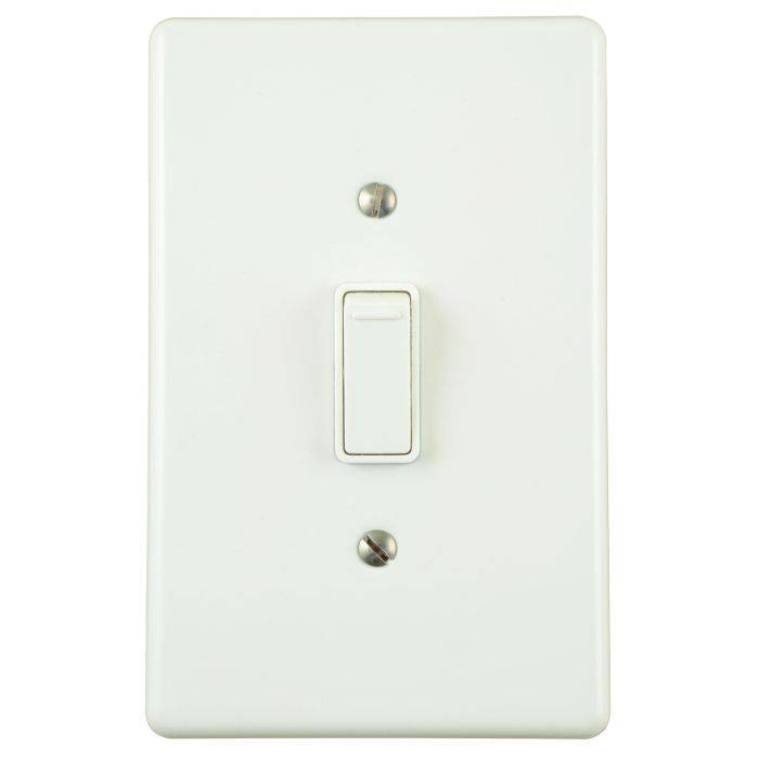 Lesco White Steel 1-Lever 2-Way Light Switch 2x4