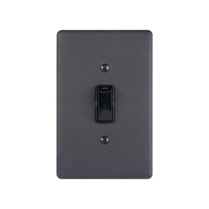 Lesco Matt Black 1-Lever 1-Way Light Switch 2x4