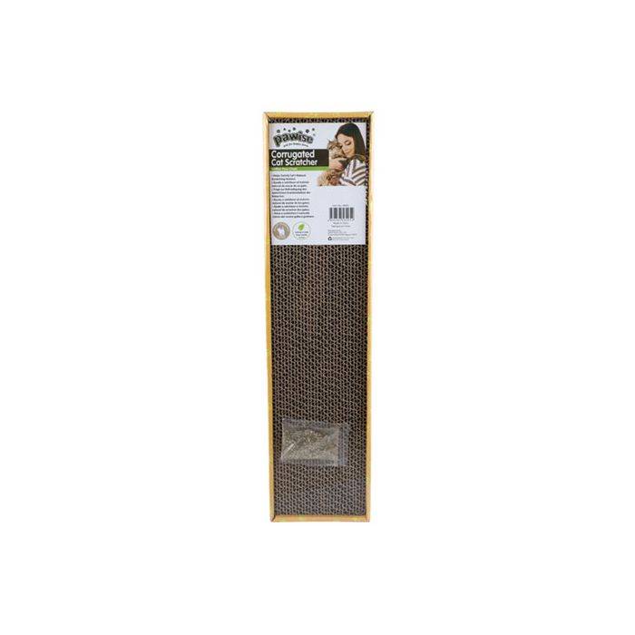 Pawise Narrow Corrugated Cat Scratcher With Catnip