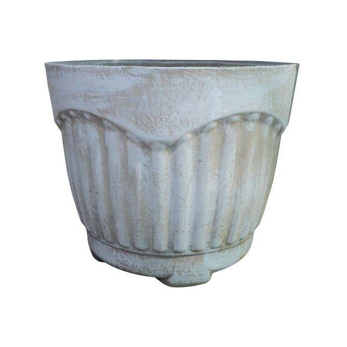 Large Round Fluted Pot 400 x 340mm