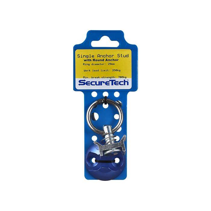 SecureTech Round Anchor Points & Single Ring Studs - 2 Pack