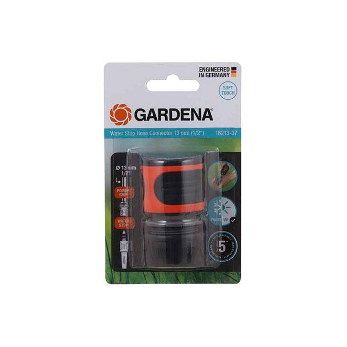 Gardena Water Stop Hose Connector 13mm