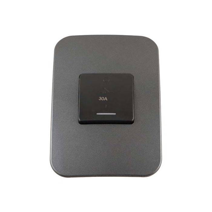 Veti Gun Metal 30A 2 Pole Isolator Switch With Indicator 2x4