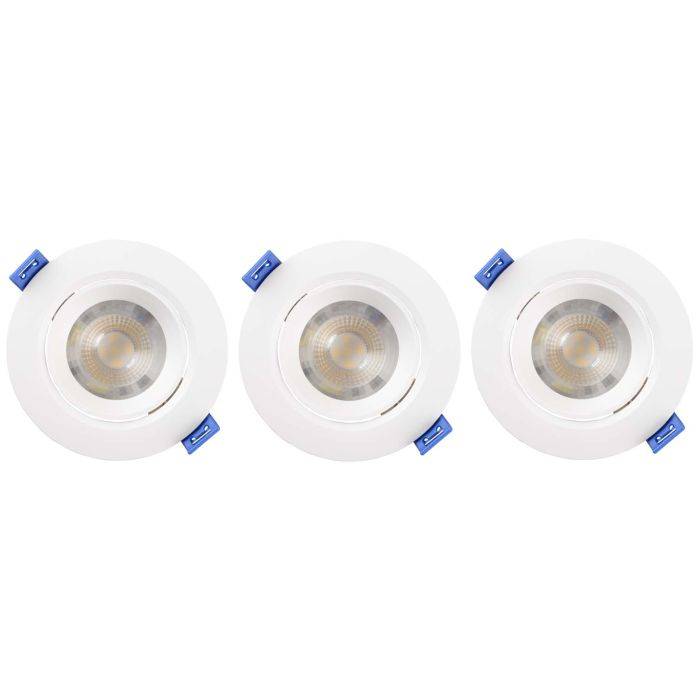 Eurolux 5W Cool White Round LED Downlight - 3 Pack