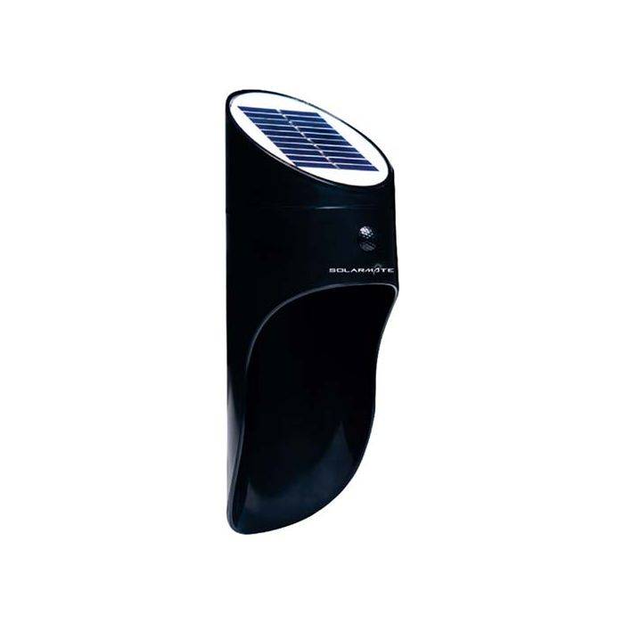 SolarMate Black Solar Wall Light With Motion Sensor