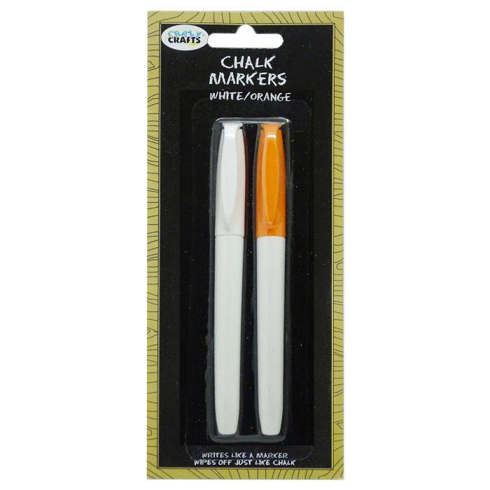 Crazy Craft White & Orange Chalk Markers