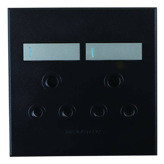 Veti 3 Titanium & Graphite Double RSA Wall Socket 4x4