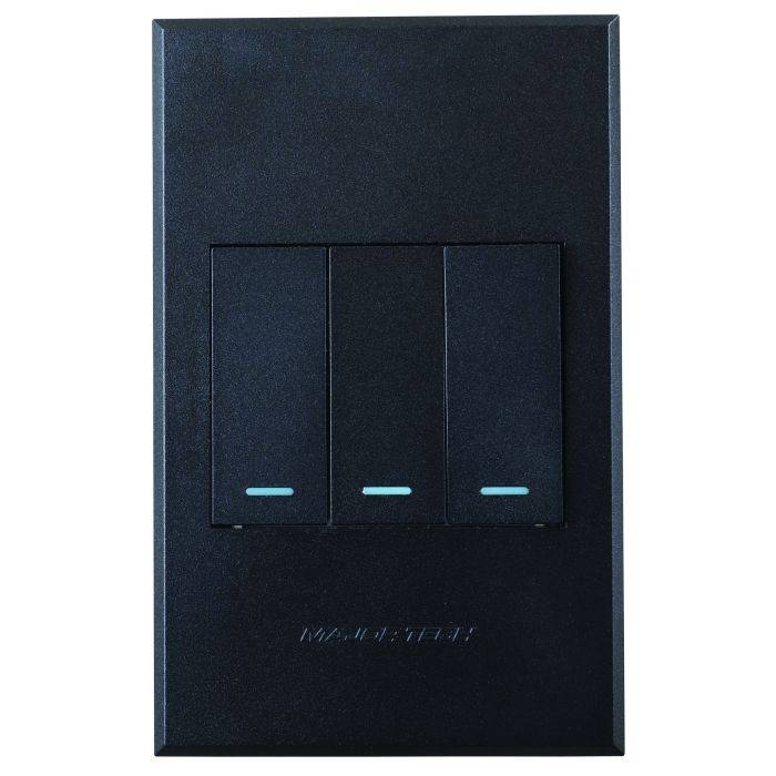 Veti 3 Graphite 3-Lever 1-Way Light Switch 2x4