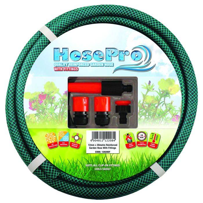Hose-Pro Water Hose With Fittings 12mm x 20m
