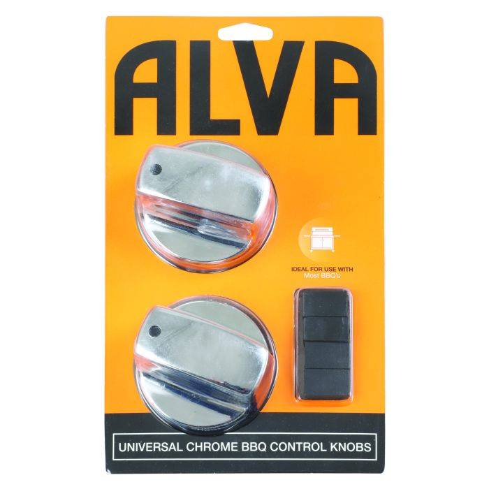 Alva Chrome Universal Gas Braai Knob Set