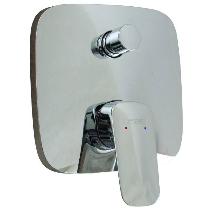 Hansgrohe Chrome Logis Concealed Bath Mixer - Square Shape