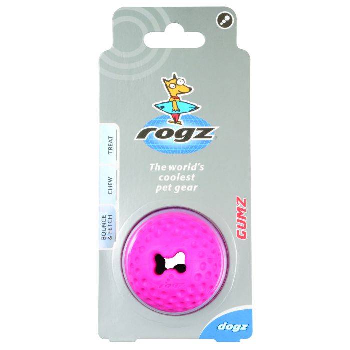 Rogz Pink Small Rubber Gumz Treat Ball