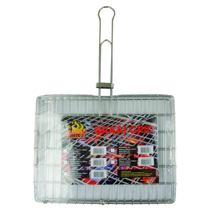 Tentco Stainless Steel Bushbuck Braai Grid 430 x 340mm