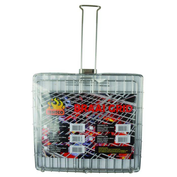 Tentco Stainless Steel Springbok Braai Grid 340 x 315mm