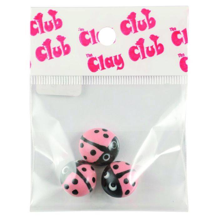 The Clay Club Assorted Clay Small Lady Bird Mosaic Tiles