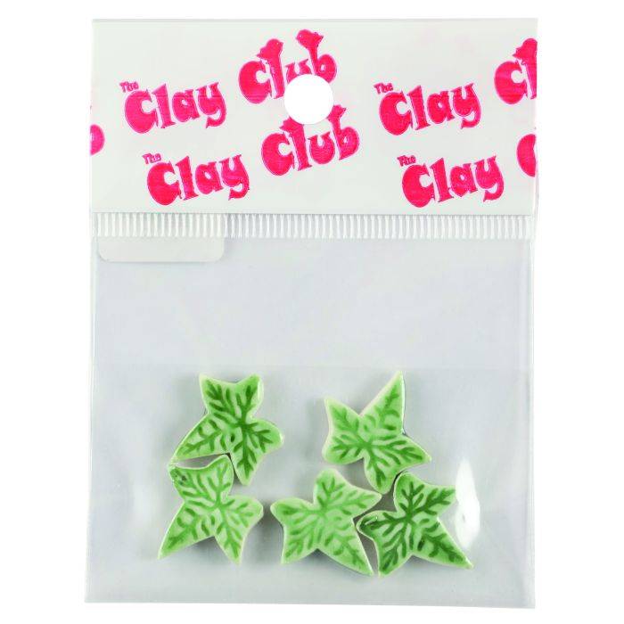 The Clay Club Assorted Clay Small Ivy Leaves Mosaic Tiles