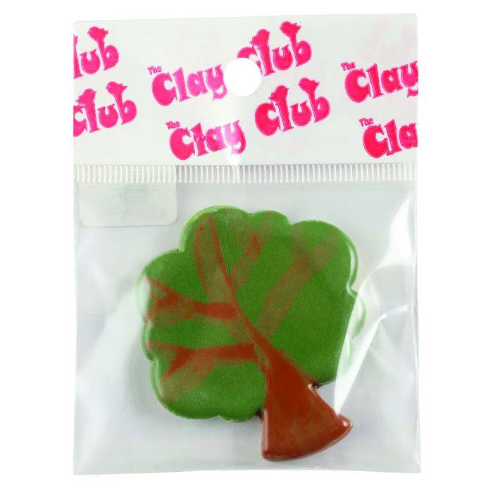 The Clay Club Assorted Clay Green Tree Mosaic Tiles