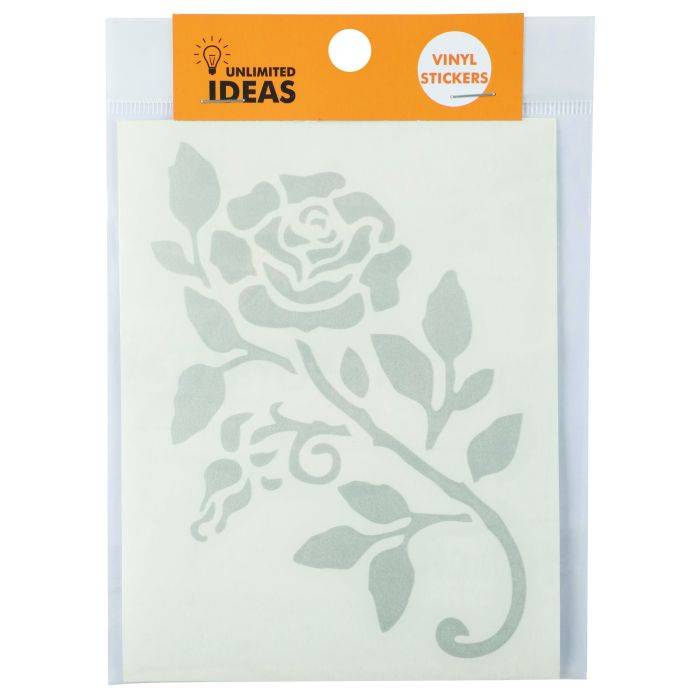 Unlimited Ideas Frosted Rose on Branch Sticker