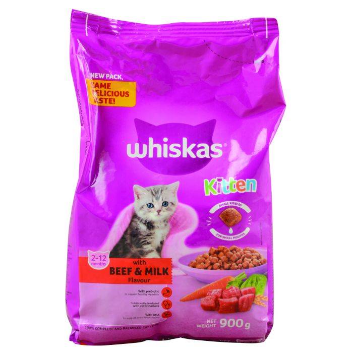 Whiskas Beef Kitten Cat Food 900g