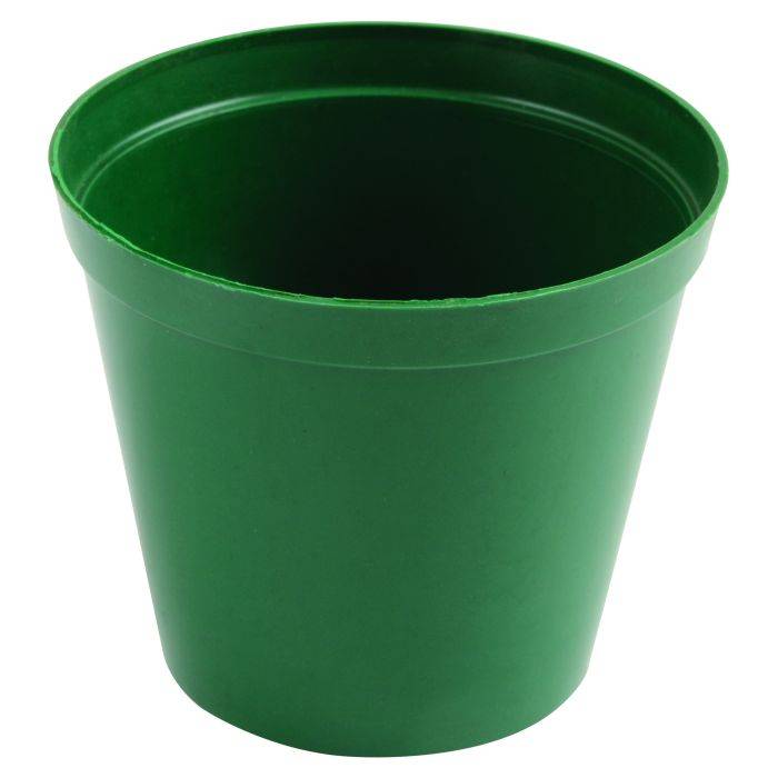 Round Green Plastic Pot 8cm