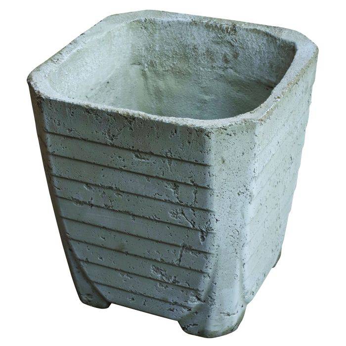 Large Square Karasu Cement Pot 380 x 400mm