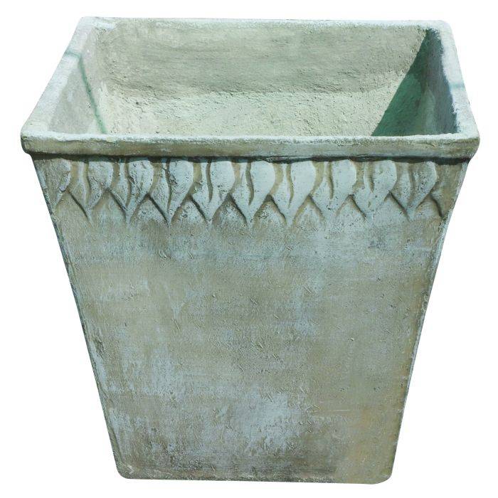 Style Decor Large Square Vase Floral Cement Pot 490x485MM