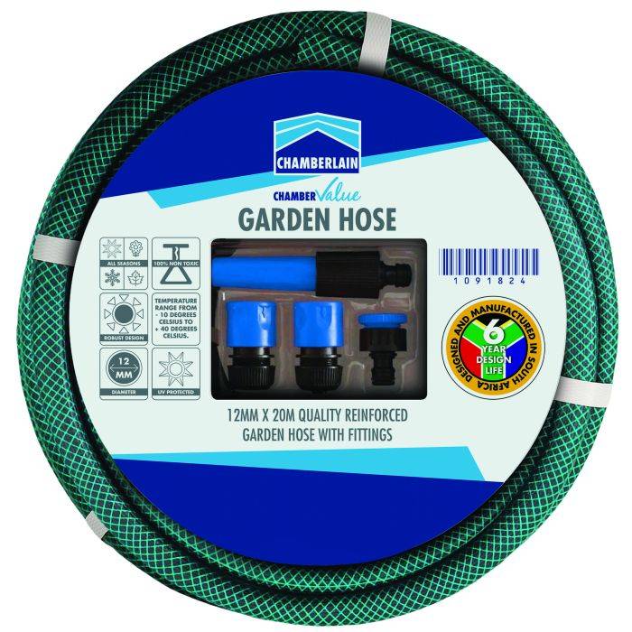 Water Hose With Fittings 12mm x 20m