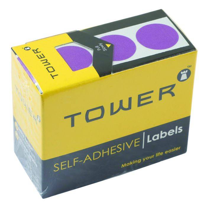 Tower Purple Craft Labels 19mm DIA 250LABELS
