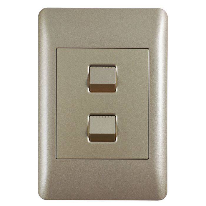Lesco Apollo Gold 2-Lever 1-Way Light Switch