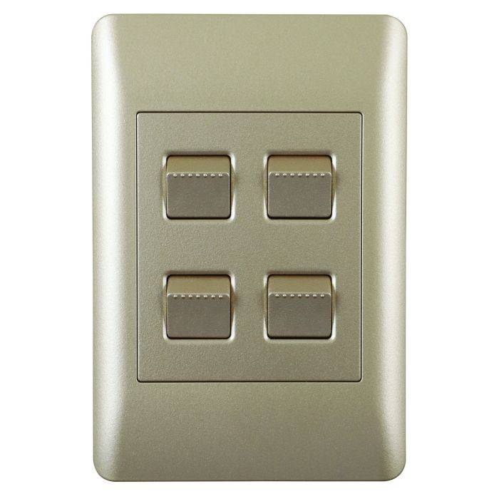 Lesco Apollo Gold 4-Lever 1-Way Light Switch