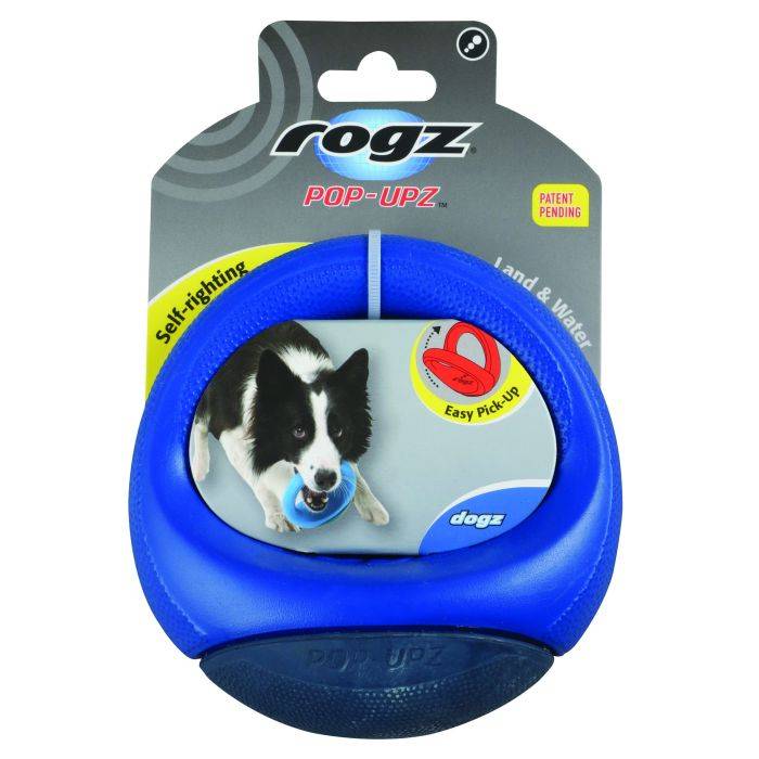 Rogz Pop-Upz Self Righting Blue Small/Medium Dog Toy