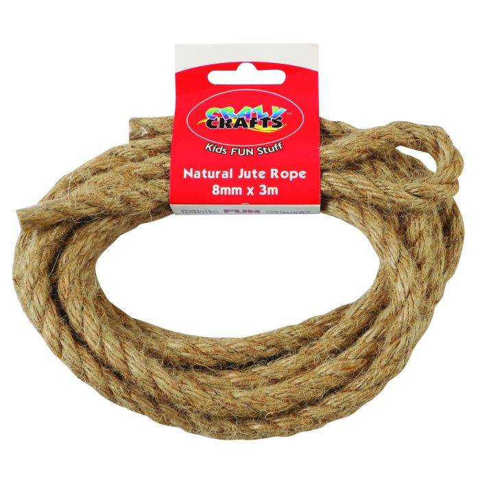 Crazy Craft Natural Jute Rope 8MMX3M