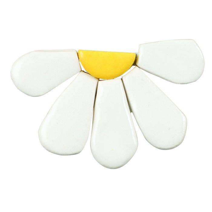 ClayClub Mosaic Tile Daisy Half Flower