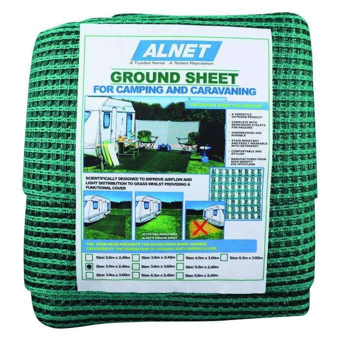 Alnet Green Groundsheet 3x2.4M