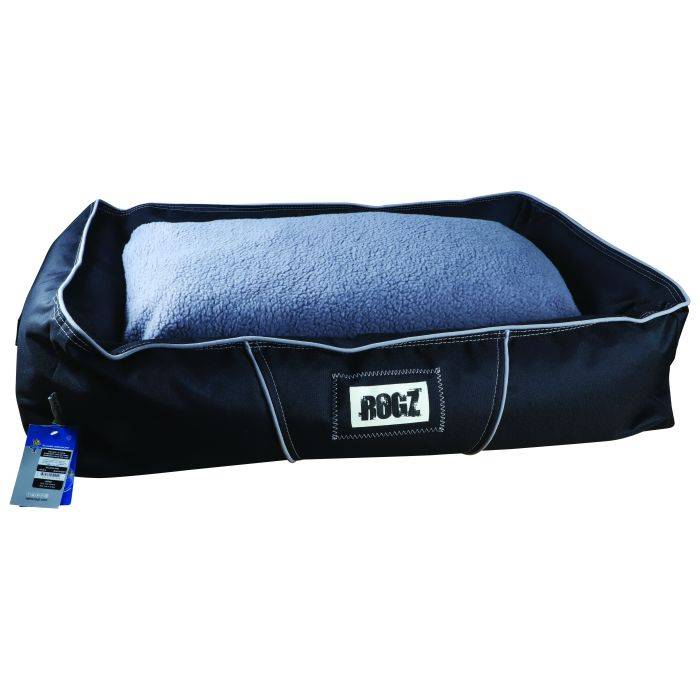 Rogz Black/Grey Large Lekka Walled Pet Bed Assorted