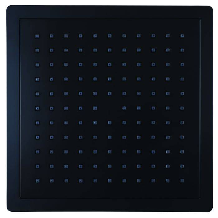 Gio Bella Matt Black Square ABS Shower Rose 200mm SH006-MB
