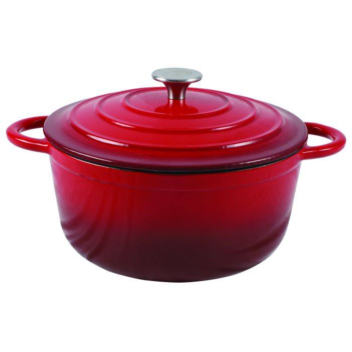 LK's Enamel Red Casserole Pot 3.5L
