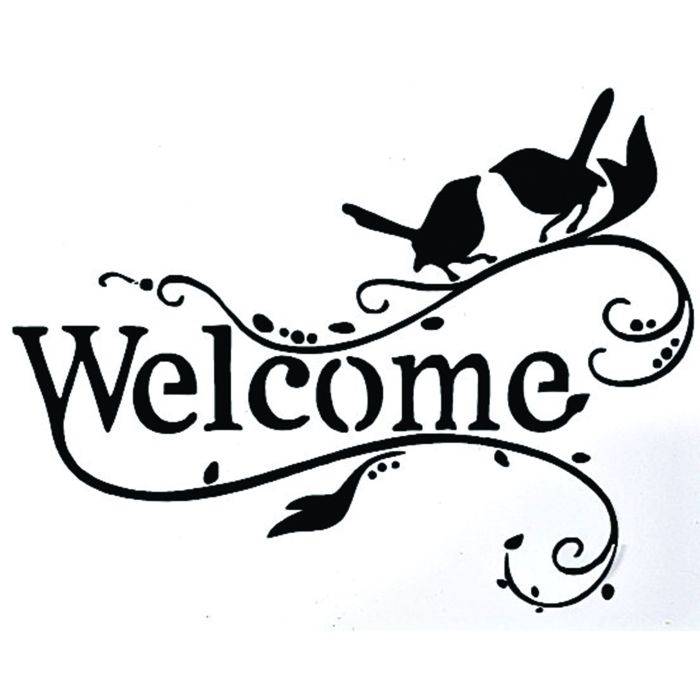 Unlimited Welcome Birds Stencil 230mm