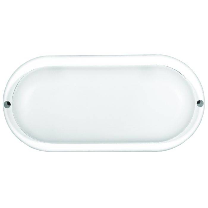 Major Tech White Oval Bulkhead LED Light 12w