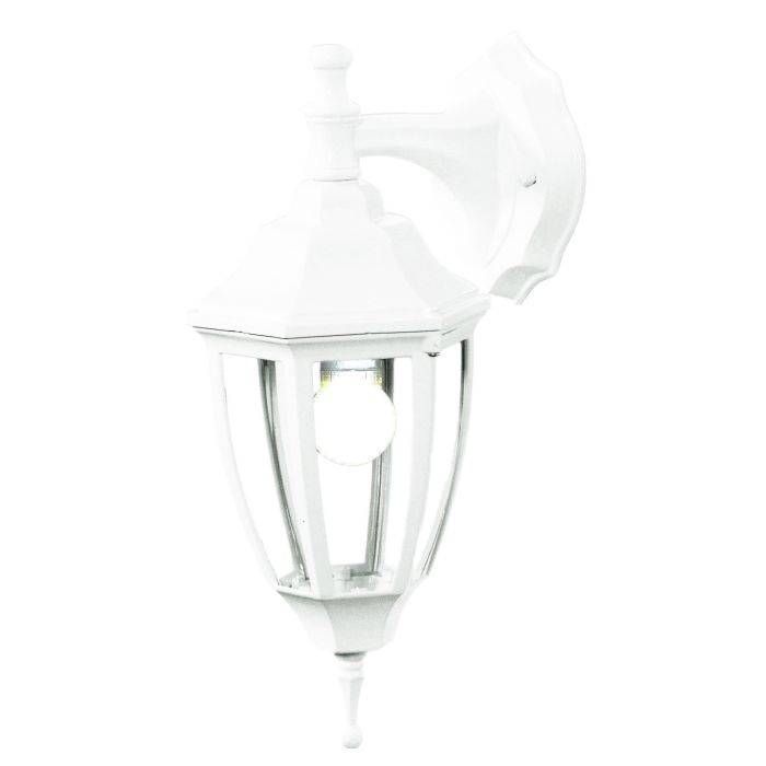 White Die Cast Aluminium 6 Panel Down Facing Lantern Light