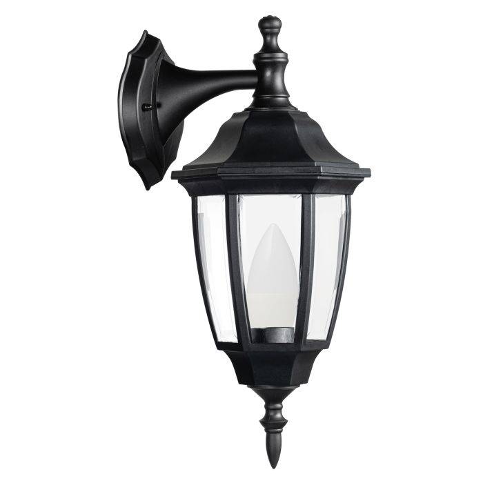 Bright Star Black Plastic 6 Panel Lantern Light