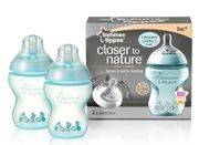 Tommee Tippee - 260ml Bottle 2 Pk - Blue Decorated